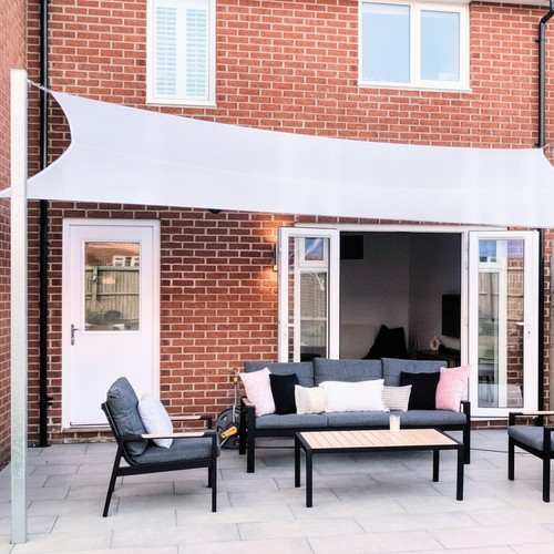 Sun shade sail 4x5m - 4x5m, white