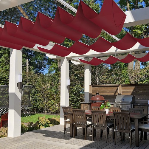 Waterproof retractable pergola - retractable,