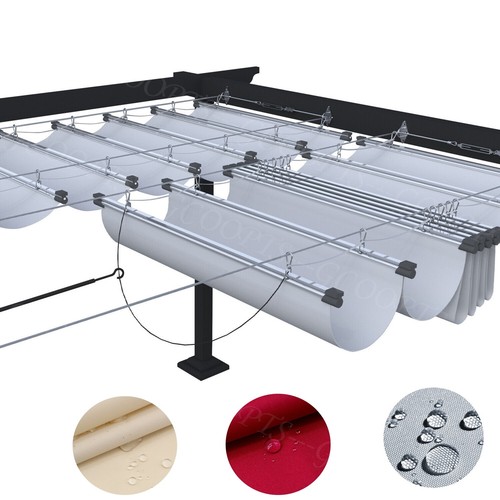 Retractable pergola sun shade - pergola,