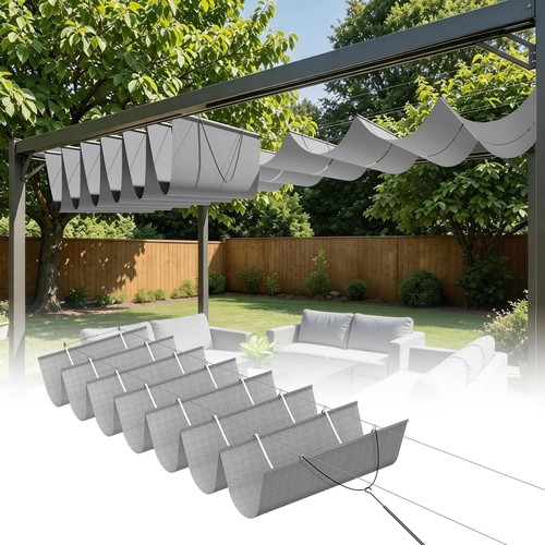X16 retractable pergola - 4'x16',