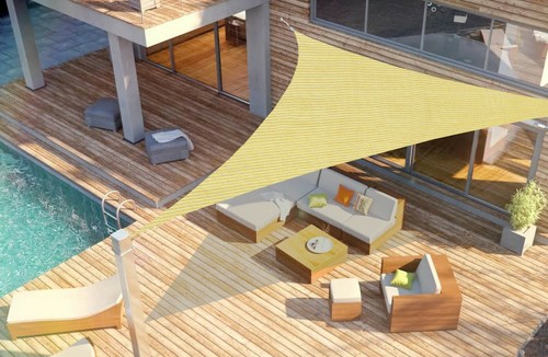 Sun block triangle - triangle, curved