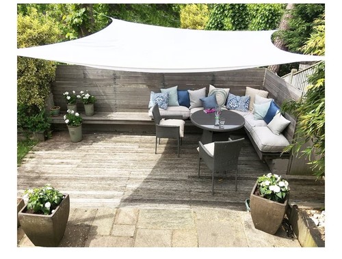 White square 6m sun shade - -, 3.6m